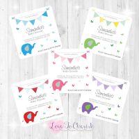 Elephant & Butterflies Thank You Cards - Baby Shower Design