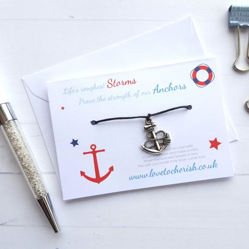 Life's Roughest Storms ..... Anchor - Friendship / Wish Bracelet
