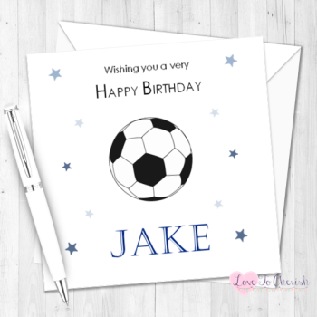 Football Personalised Birthday Card