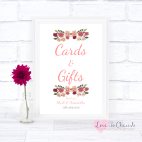 Vintage Floral/Shabby Chic Flowers - Cards & Gifts - Wedding Sign
