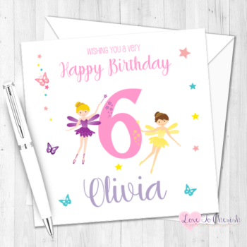 Fairy Princess Personalised Birthday Card