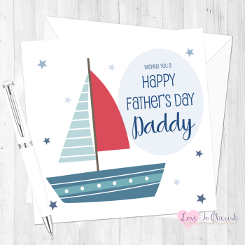 Sailing Boat Personalised Father's Day Card