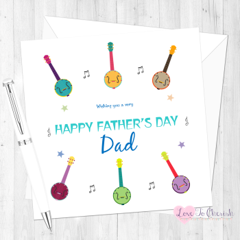Banjo Personalised Father's Day Card