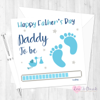Daddy To Be Personalised Father's Day Card from Baby Boy