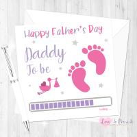 Daddy To Be Personalised Father's Day Card from Baby Girl