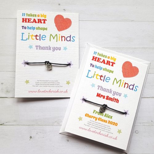 It Takes A Big Heart, Heart Charm, Teacher Wish Bracelet