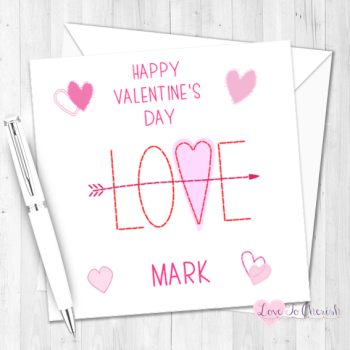 Love Arrow Personalised Valentine's Day Card