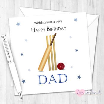 Cricket Personalised Birthday Card