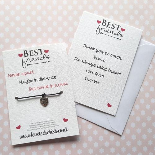Best Friends Never Apart Maybe In Distance But Never In Heart Wish Bracelet