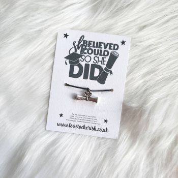 She Believed She Could So She Did Graduation Wish Bracelet