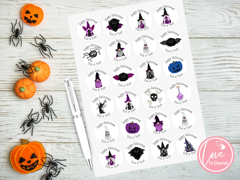Witch & Wizard Gnomes Halloween Stickers