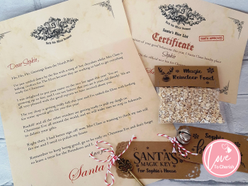Christmas Personalised Santa Letter & Nice List Certificate Gift Set
