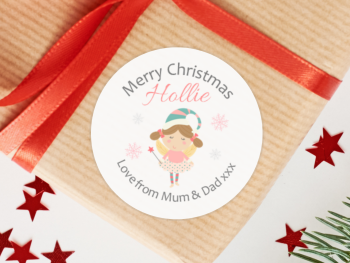 Fairy Personalised Christmas Stickers