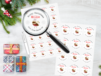 Robin Personalised Christmas Stickers
