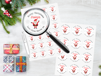 Santa Claus Personalised Christmas Stickers