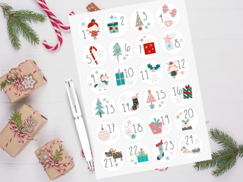 Fairy & Unicorn Advent Christmas Stickers