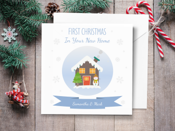 First Christmas In Your New Home Personalised Christmas Card