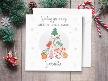 Christmas Tree Personalised Christmas Card