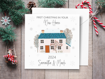 First Christmas In Your New Home - Cottage - 2024 Personalised Christmas Card