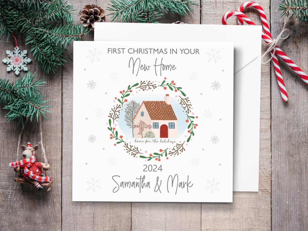 First Christmas In Your New Home - Wreath - 2024 Personalised Christmas Car