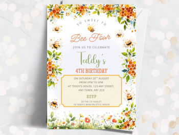 Sweet As Can Bee Personalised Birthday Invitations from £4.45