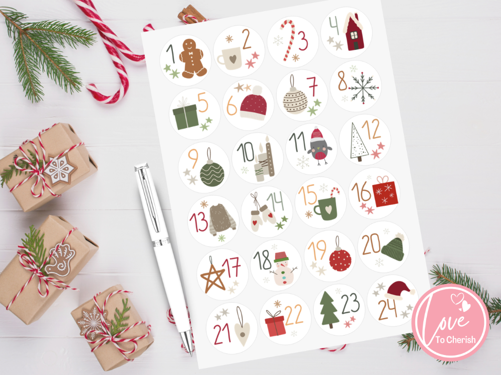 Advent Calendar Stickers