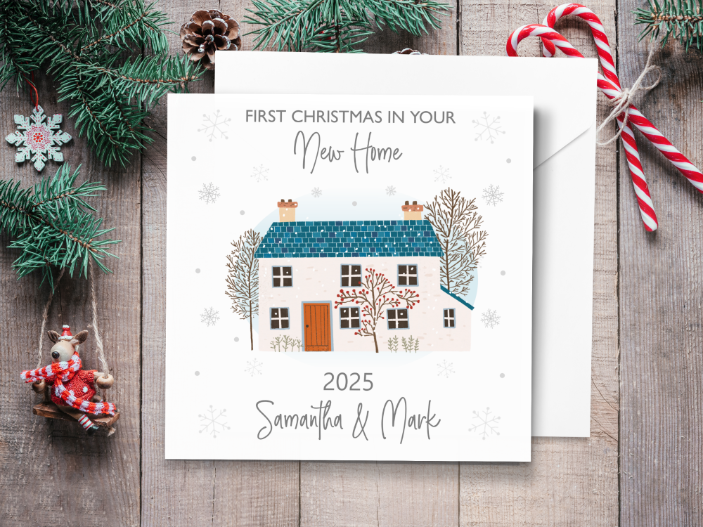 First Christmas In Your New Home - Cottage - 2024 Personalised Christmas Ca