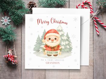 Santa Claus Character Personalised Christmas Card