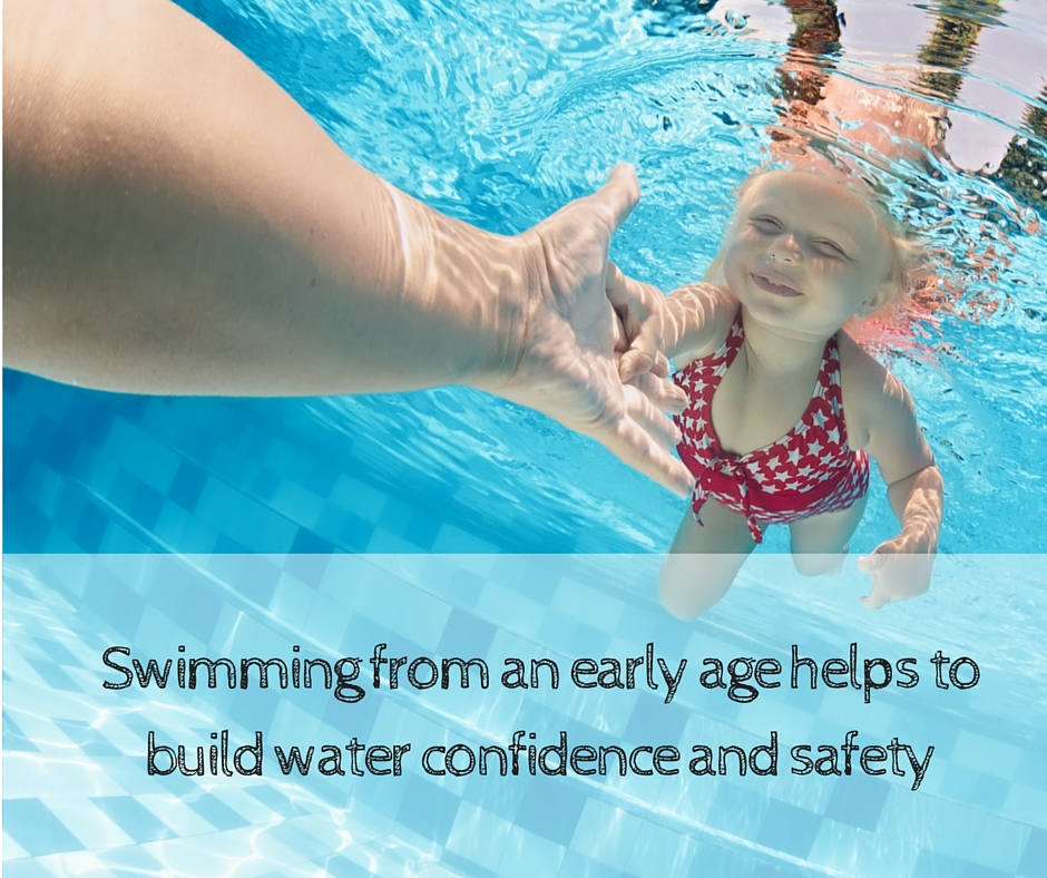 Swimming from an early age helps to build water confidence and safety