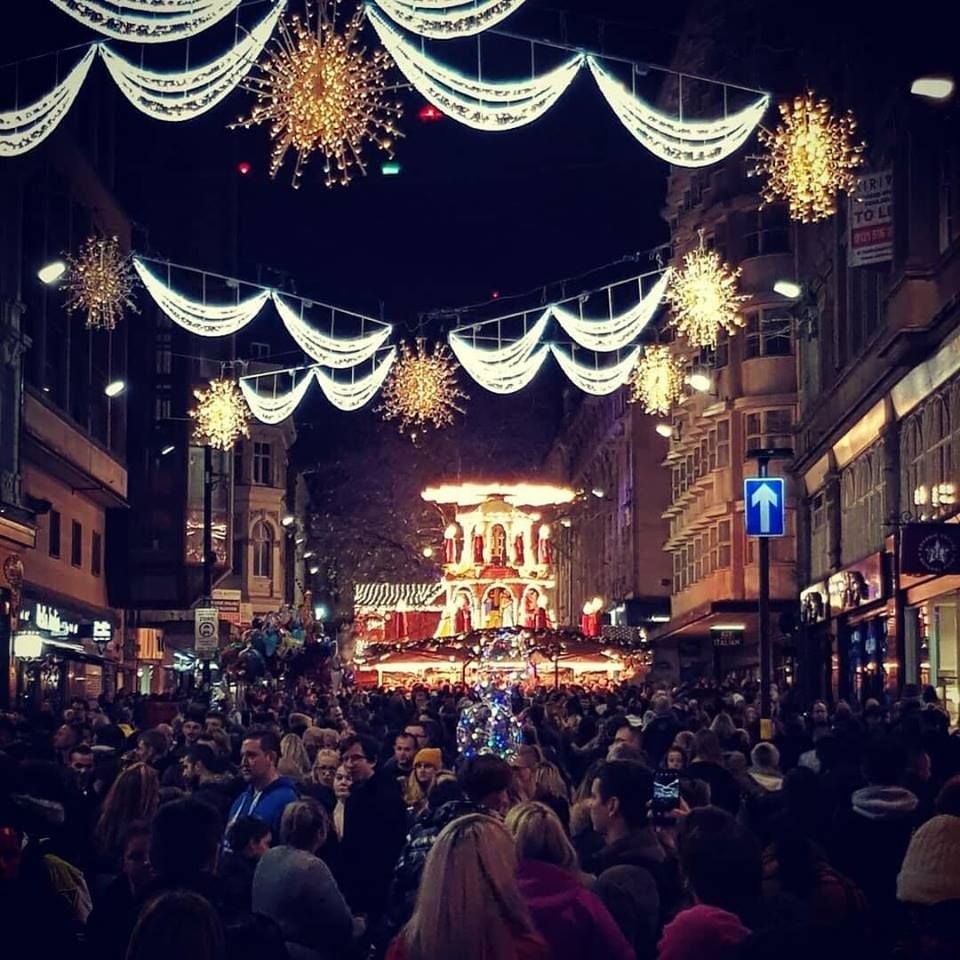 Birmingham German market by night