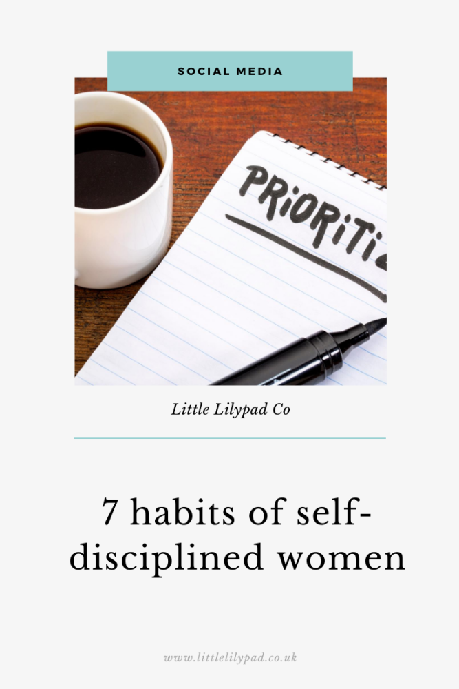 PIN - 7 habits of self-disciplined women