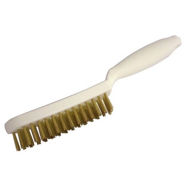 Food Industry Brass Hand Wire Brush 2 Row