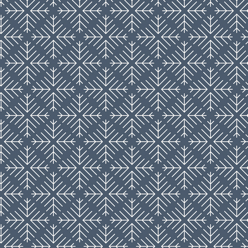 Jeni Barker Cusiosities  Caught Snowflakes Navy