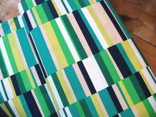 Emmie K for Robert Kaufman Geo Pop2 rectangle in emerald
