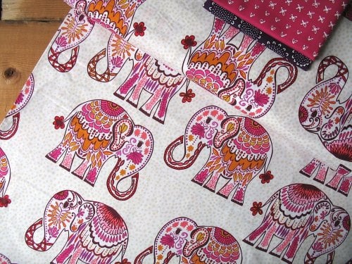 Valori Wells Jules & Indigo Elephant on pomegranate Pink