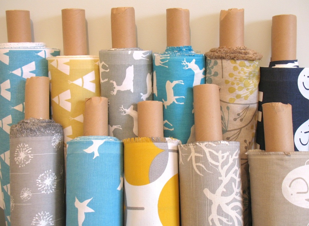 Premier Prints deer on blue  - light upholstery