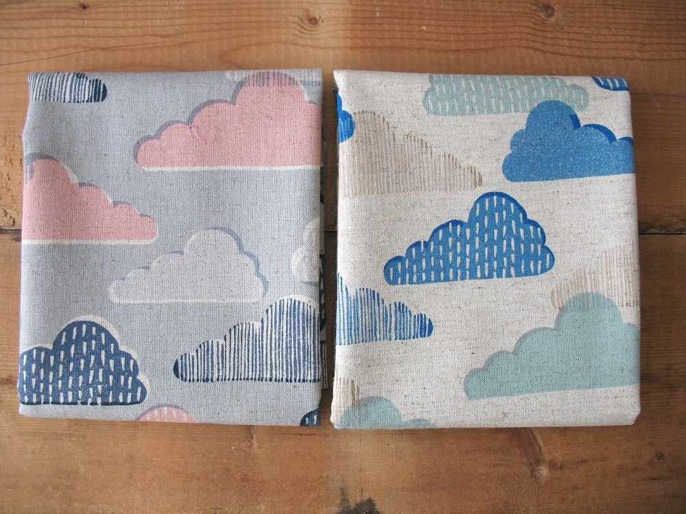Sevenberry clouds in blue on natural 