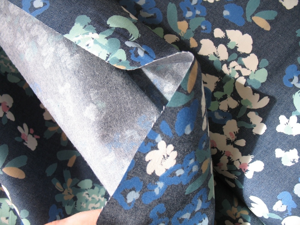 Art Gallery Puzzle Painterly Wash  DENIM Print