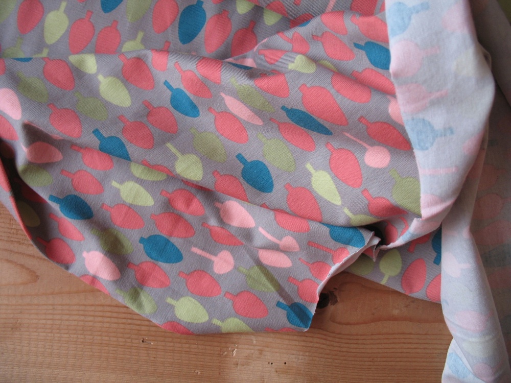 Dutch JERSEY Scandi trees in pink and blue 