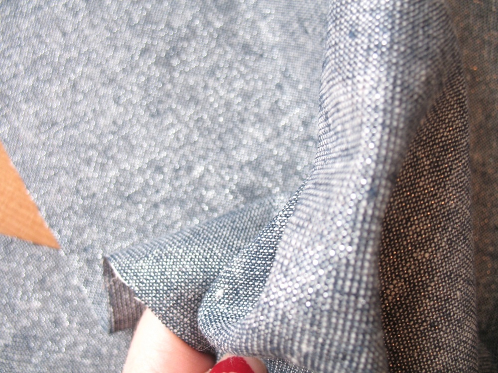 BOLT END - Robert Kaufman Essex  YARN DYED METALLIC midnight
