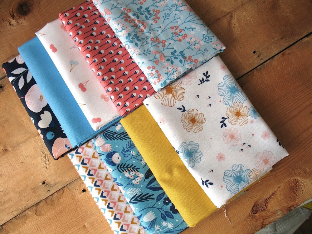 Cathy Nordstrom millefleur new sown wildflowers on blue