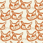 Lotta Jansdotter Mirre Cat in mandarin