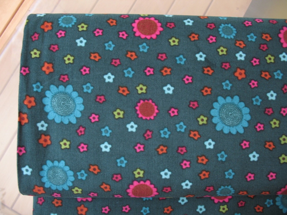 Dutch baby corduroy  abstract Scandi flower pop on diesel