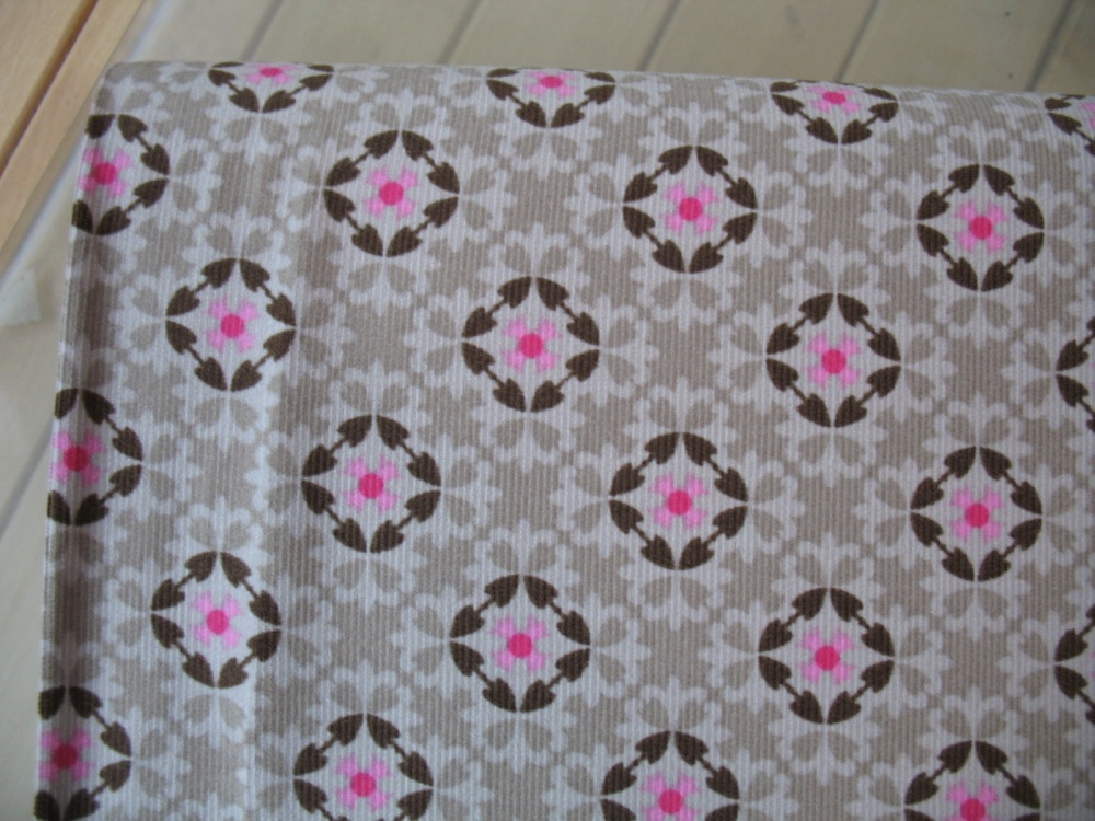 Dutch baby corduroy Wallpaper print on taupe