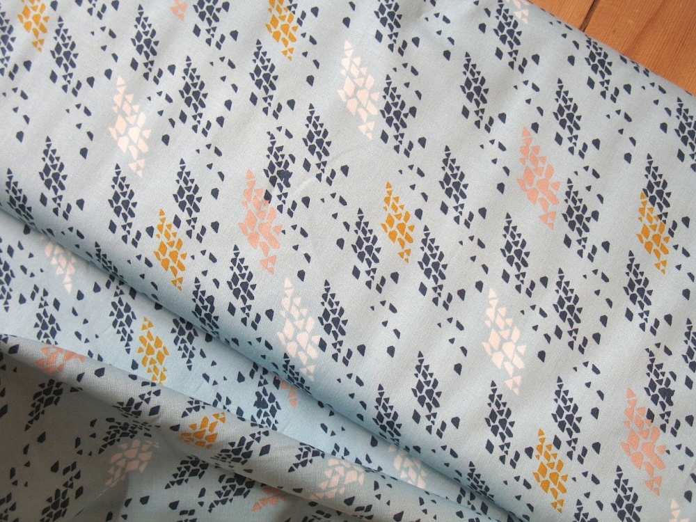 Jillian Philips - Paper Meadow etched on blue