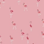 Iza Pearl designs - posing flamino on pink