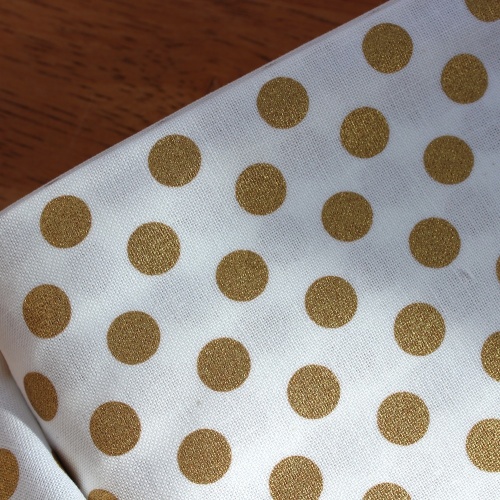 Windham Fabrics 'spot on' metallic on gold 