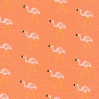 Cloud 9 Sidewalk - flamingos interlock KNIT  