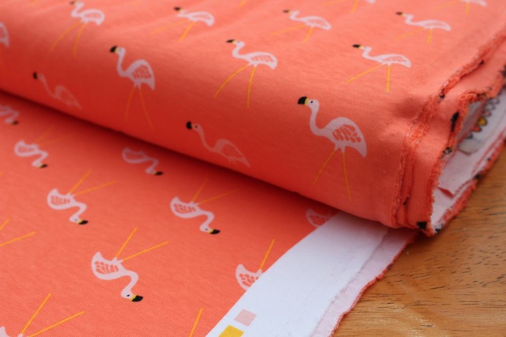 Cloud 9 Sidewalk - flamingos interlock KNIT  