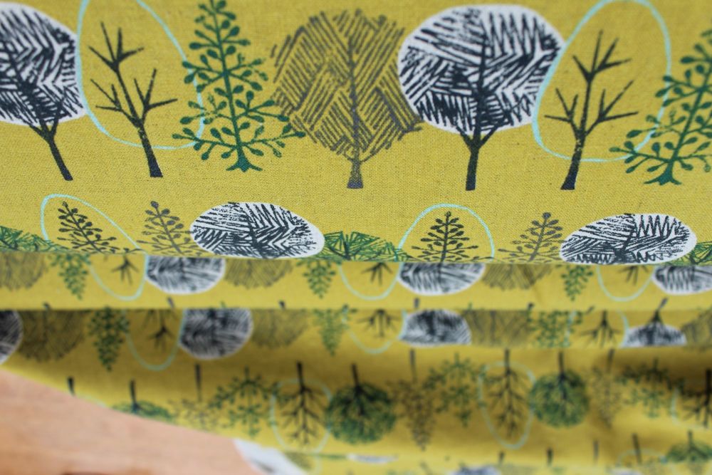 Hokkoh Japanese green forest on yellow